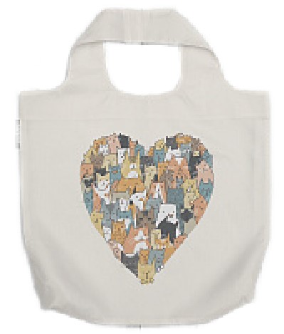 Сумка-авоська с фотопринтом Joy Textile 46×64×7 см, «Любовь котиков»