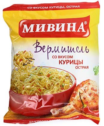 Вермишель быстрого приготовления «Мивина», 50 г, со вкусом курицы острая