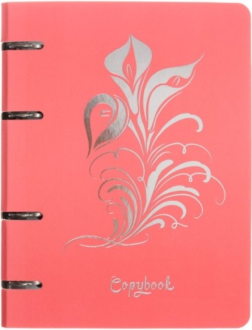 Тетрадь общая А5, 100 л. на кольцах ColourMania, 165*210 мм, клетка, «Дизайн 8», розовая