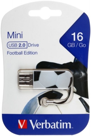 Флэш-накопитель Verbatim Mini, 16Gb, Football Edition