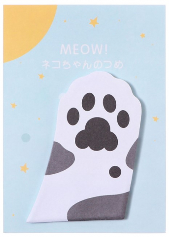 Блок бумаг для записей Sima-Land 45×75 мм, 30 л., «Черно-белая лапка»