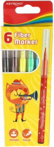 Фломастеры Faber Marker, 6 цветов, толщина линии 1-2 мм, вентилируемый колпачок Фломастеры Faber Marker, 6 цветов, толщина линии 1-2 мм, вентилируемый колпачок