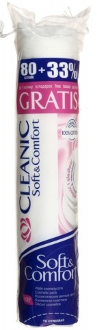 Диски ватные Cleanic Soft&Comfort, 80 шт+33%