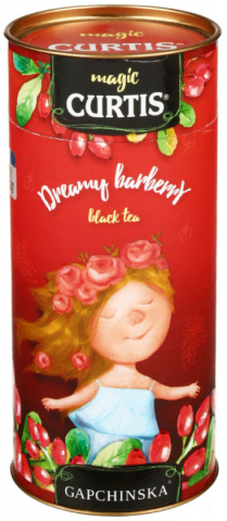 Чай Curtis в жестяной банке, 80 г, Dreamy Barberry, черный чай с добавками