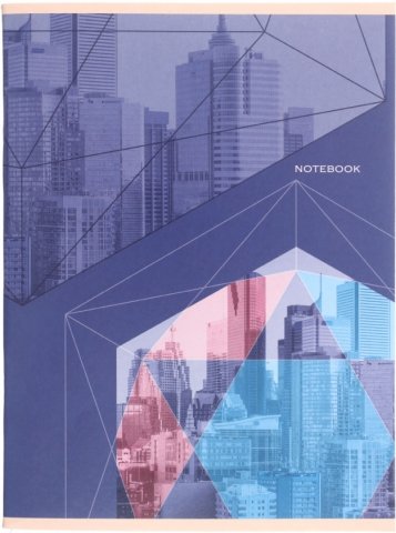 Тетрадь общая А4, 80 л. на скобе «Офисный стиль», 202*273 мм, клетка, «Городская мозаика»