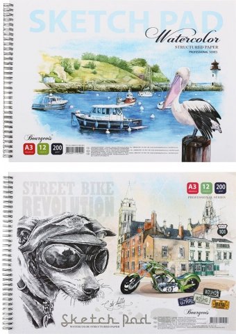 Альбом для акварели А3 Sketch Pad Watercolor, 400*285 мм, 12 л., ассорти Альбом для акварели А3 Sketch Pad Watercolor, 400*285 мм, 12 л., ассорти