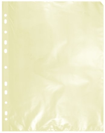 Файл А4 перфорированный тонированный inФормат, 30 мкм, гладкий, глянцевый, прозрачно-желтый