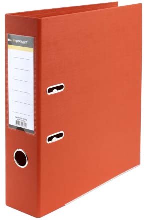 Папка-регистратор inФормат с двусторонним ПВХ-покрытием, корешок 75 мм, оранжевый