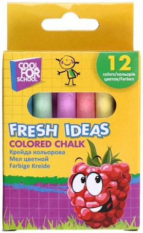 Мел цветной Fresh Ideas, 12 шт., 6 цветов