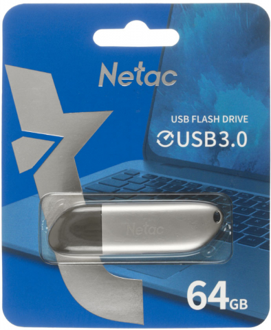 Флеш-накопитель Netac U352 (3.0), 64 Gb, корпус серебристый Флеш-накопитель Netac U352 (3.0), 64 Gb, корпус серебристый