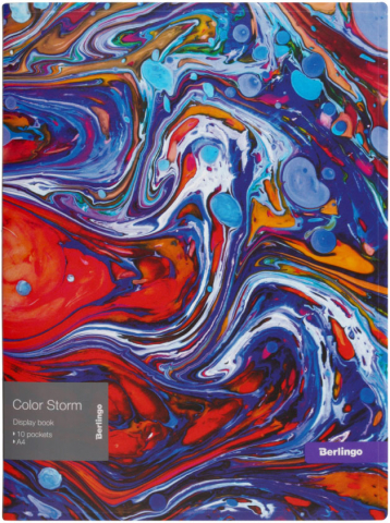 Папка пластиковая на 10 файлов Berlingo, толщина пластика 0,6 мм, Color Storm