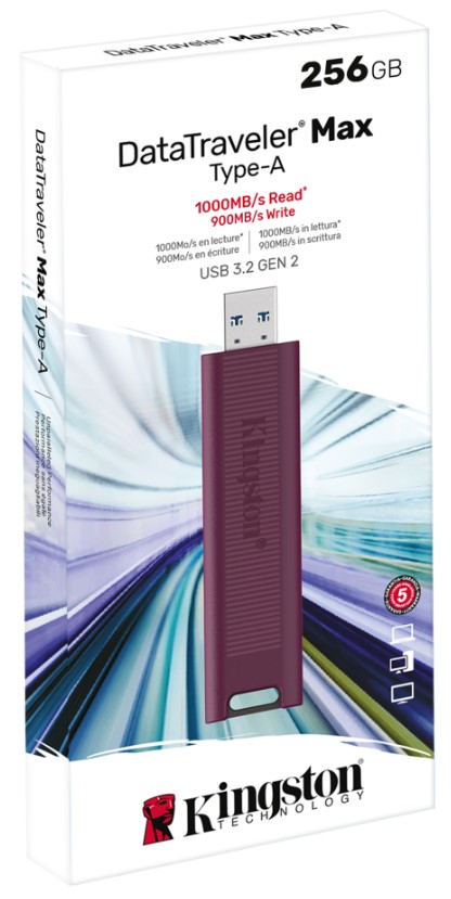 Флэш-накопитель Kingston DataTraveler Max (USB 3.2, Type-A), 256Gb, цвета корпуса ассорти