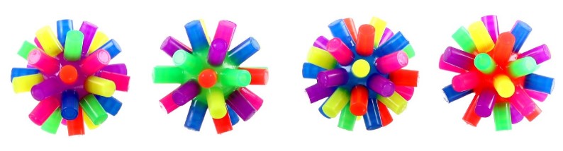 Мяч световой диаметр 7 см, «Трубочки», ассорти