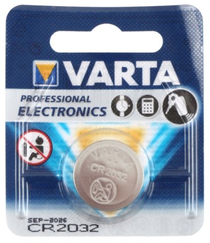 Батарейка дисковая Varta, CR2032, 3V Батарейка дисковая Varta, CR2032, 3V