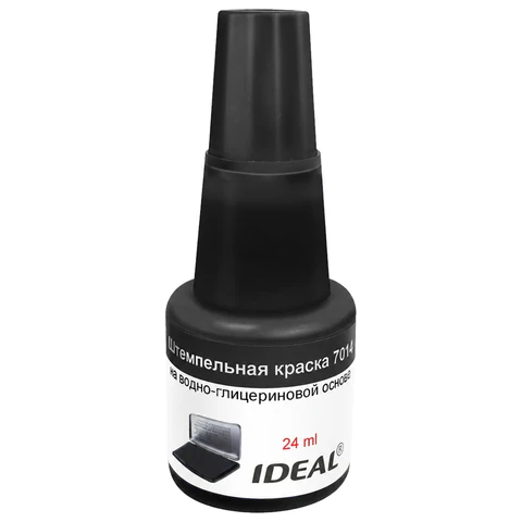 Краска штемпельная Ideal 7014 24 мл, черная Краска штемпельная Ideal 7014 24 мл, черная