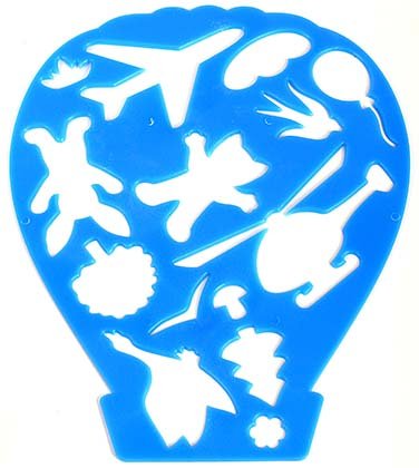 Трафарет фигурный для рисования «Луч», 200*165 мм, «Воздушный шар»