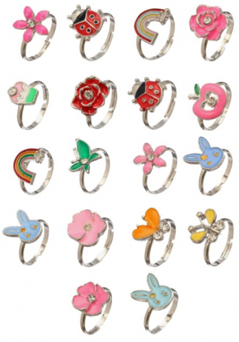 Кольцо детское «Выбражулька» «Животный мир», безразмерное, ассорти