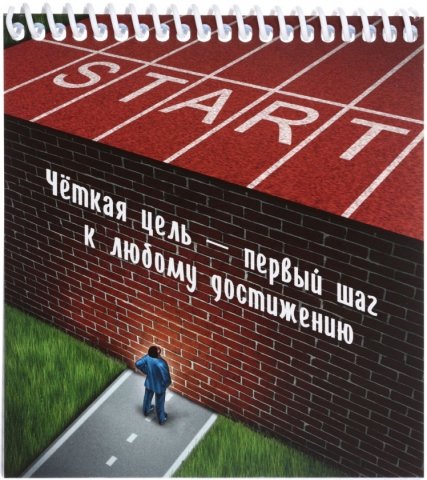 Блокнот на спирали «Целеустремленность», 130*140 мм, 48 л., клетка 