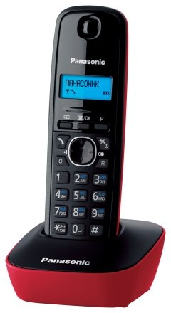 Телефон KX-TG1611RU Panasonic беспроводной , красный