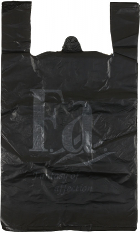 Пакет-майка Klebebander (упаковка), 30+16*54 см, 30 мкм, с логотипом Fа, 50 шт., черный