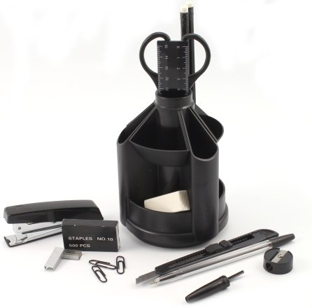 Органайзер настольный «Мини-Деск», 12 предметов, черный