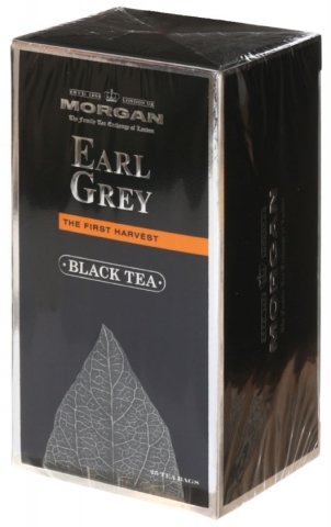 Чай Morgan , 50 г, 25 пакетиков, Earl Grey, чай черный с ароматом бергамота