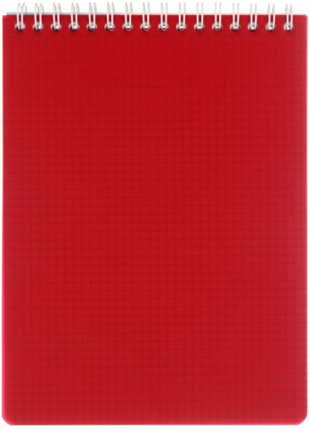 Блокнот на гребне «Беларусь», 144*195 мм, 65 л., клетка, красный