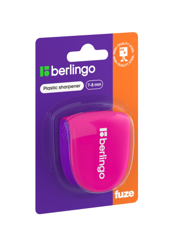 Точилка пластиковая Brauberg Fuze Ergo 1 отверстие, с контейнером, розовая Точилка пластиковая Brauberg Fuze Ergo 1 отверстие, с контейнером, розовая