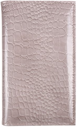 Визитница из натуральной кожи «Кинг» 4333, 115*185 мм, 3 кармана, 18 листов, рифленая серая 