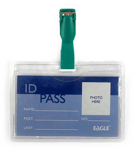 Бейдж с клипом Eagle, 55*90 мм, цвет клипа - ассорти Бейдж с клипом Eagle, 55*90 мм, цвет клипа - ассорти