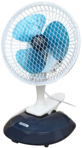 Вентилятор настольный Centek CT-5003 (с клипсой), темно-синий с белым