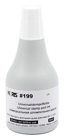 Краска универсальная (чернила) Noris 199 для непористых поверхностей, тип 199 UVC, 50 мл, флуоресцентная невидимая