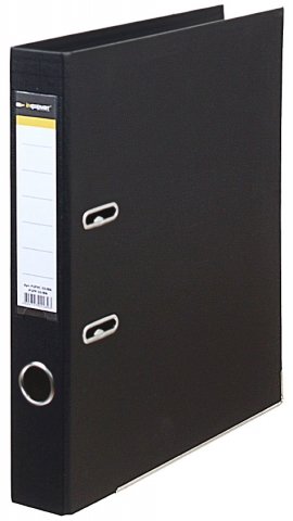 Папка-регистратор inФормат с двусторонним ПВХ-покрытием , корешок 55 мм, черный