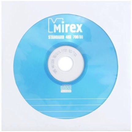 Компакт-диск CD-R Mirex, 48x, в бумажном конверте Компакт-диск CD-R Mirex, 48x, в бумажном конверте