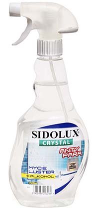 Средство для мытья стеклянных поверхностей Sidolux Crystal, 500 мл, «Антипар» Средство для мытья стеклянных поверхностей Sidolux Crystal, 500 мл, «Антипар»