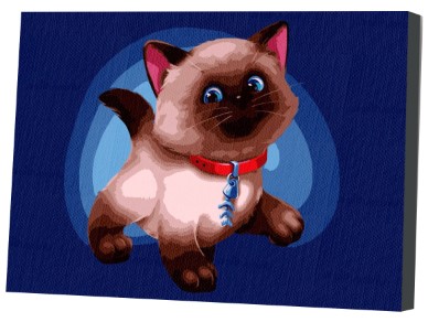 Картина по номерам на холсте Sima-Land 20×30 см, «Сиамский котенок» Картина по номерам на холсте Sima-Land 20×30 см, «Сиамский котенок»