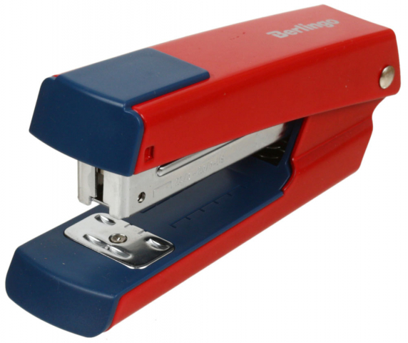 Степлер Berlingo Power TX скобы №24/6-26/6, 30 л., 110 мм, красный