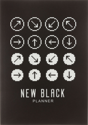 Ежедневник-планер полудатированный New Black, 140*200 мм, 48 л., «Дизайн 3»