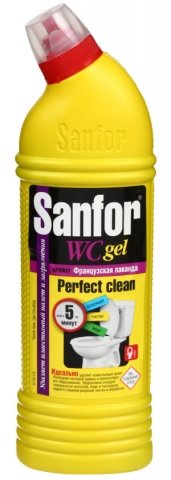 Средство для чистки сантехники Sanfor WC gel, 750 г, «Французская лаванда» 