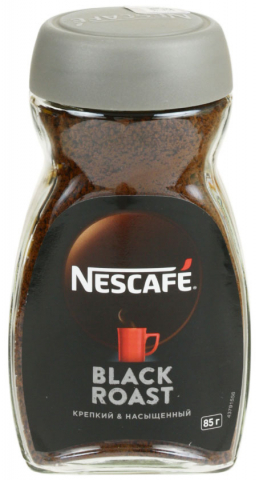 Кофе растворимый Nescafe Black Roast, 85 г, в стеклянной банке