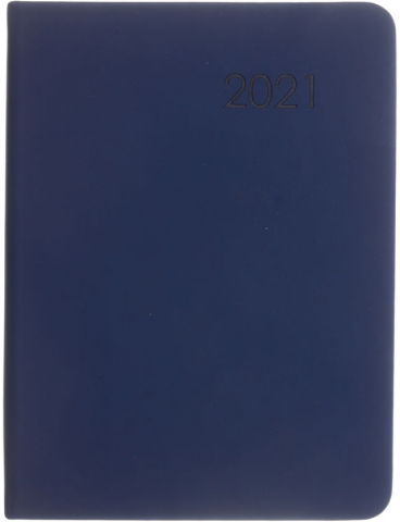Ежедневник датированный на 2021 год Paragraph (А6), 110*145 мм, 176 л., синий