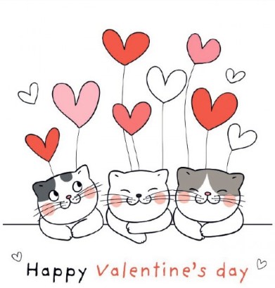 Мини-открытка в букеты «Стильная открытка» 70×70 мм, Happy Valentine's Day