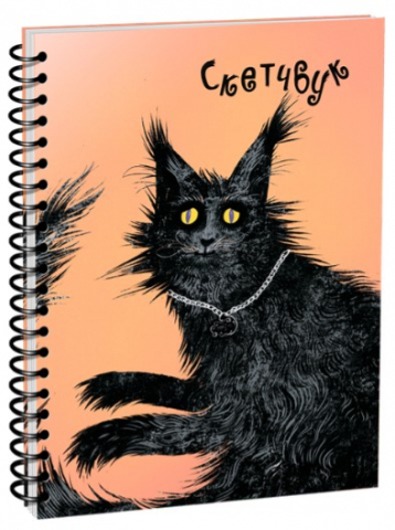Скетчбук на гребне «Попурри» (А5) 100 л., «Кошачий король»