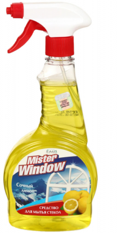 Средство для мытья стекол Mister Window 500 мл, «Сочный лимон»
