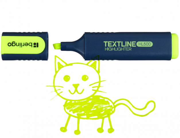 Маркер-текстовыделитель Berlingo Textline HL500 желтый