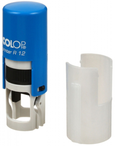 Автоматическая оснастка Colop R12 в боксе, для клише печати ø12 мм, корпус синий