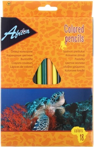 Карандаши цветные Africa, 18 цветов, длина 175 мм