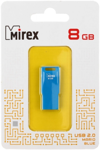 Флеш-накопитель Mirex Mario (Color Blade), 8Gb, корпус синий
