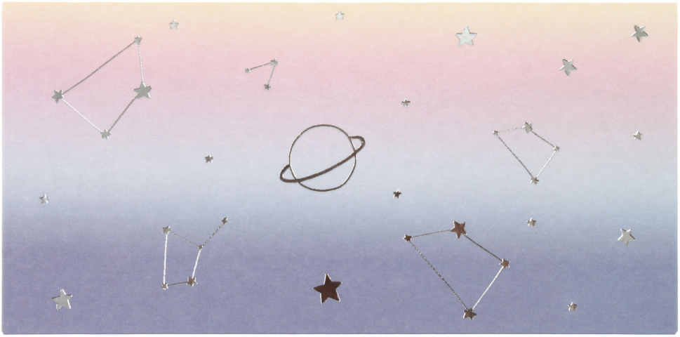 Открытка-конверт для денег Meshu 85×164 мм, Universe Открытка-конверт для денег Meshu 85×164 мм, Universe