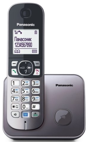 Телефон KX-TG6811RU Panasonic беспроводной, серый металлик